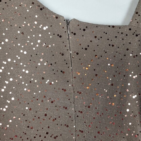 R&M Richards Sequined Jumpsuit Women's 10 Beige Wide Leg One Shoulder Formal NWT - Picture 11 of 11